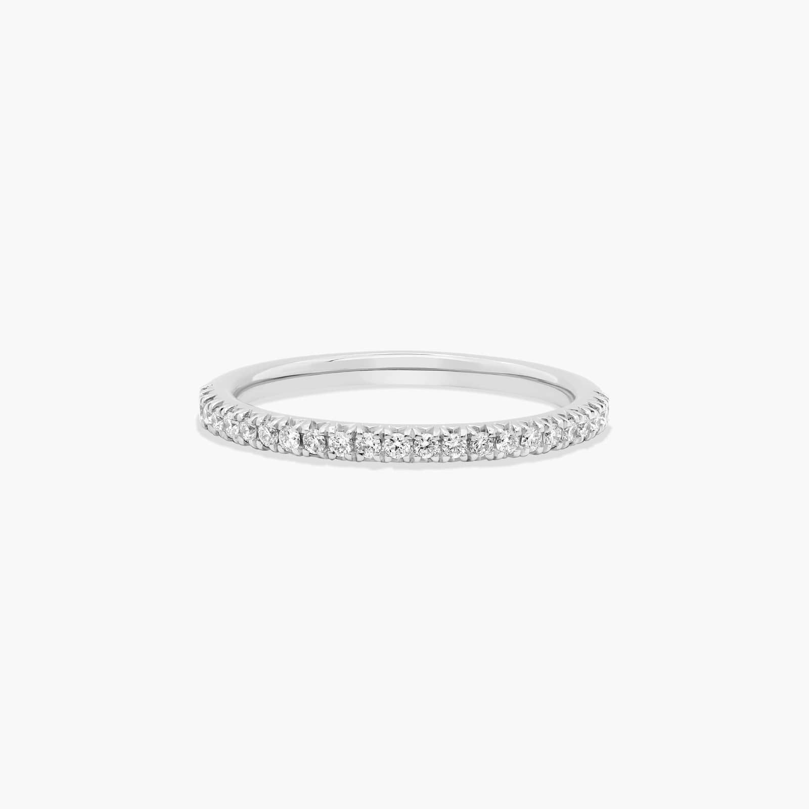 Classic Half Eternity Wedding Band | Round Moissanite