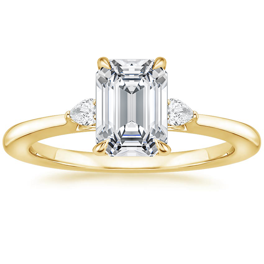 Classic Asscher Cut Three Stone Bridal Ring Set | Moissanite | 925 Sterling Silver