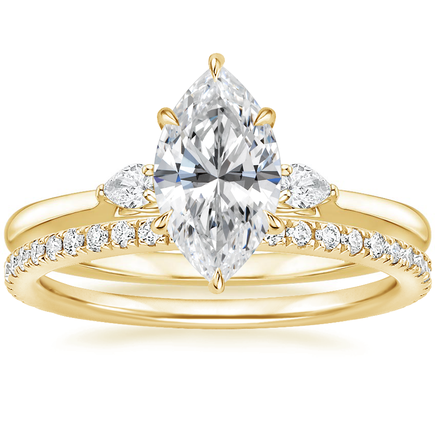 Classic Asscher Cut Three Stone Bridal Ring Set | Moissanite | 925 Sterling Silver