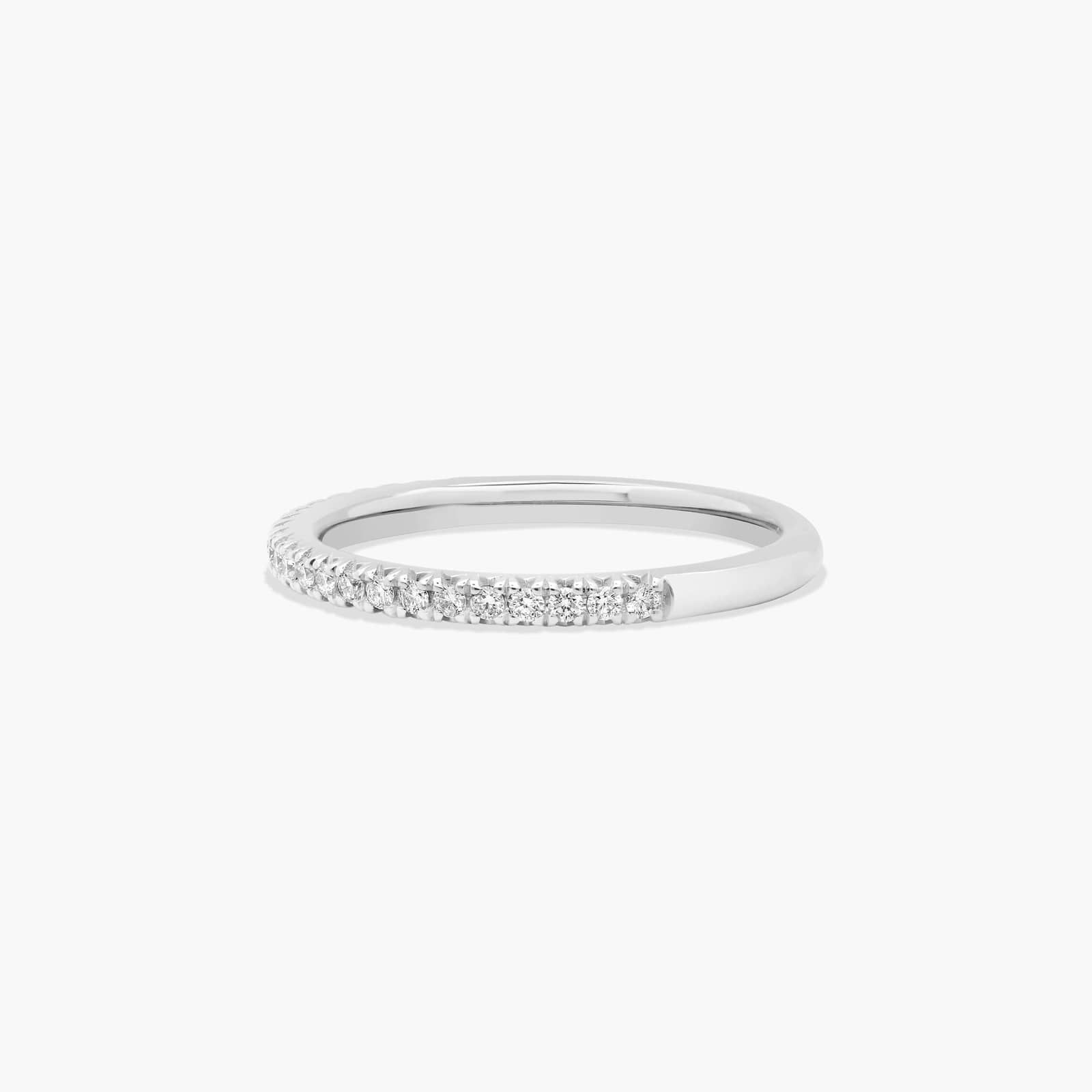 Classic Half Eternity Wedding Band | Round Moissanite