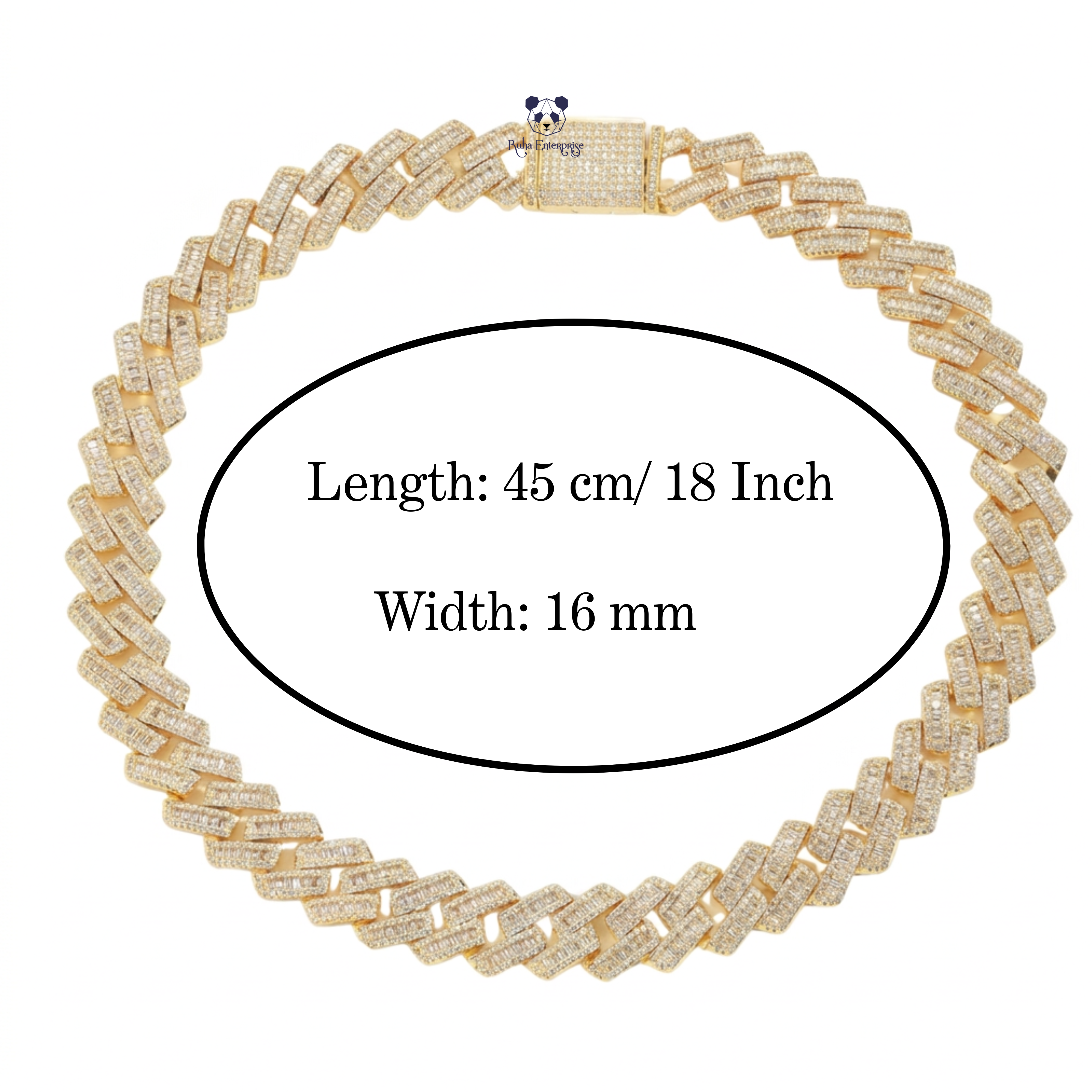 16 MM Micro Pave Cuban Link Chain | 925 Sterling Silver Hip Hop Jewelry