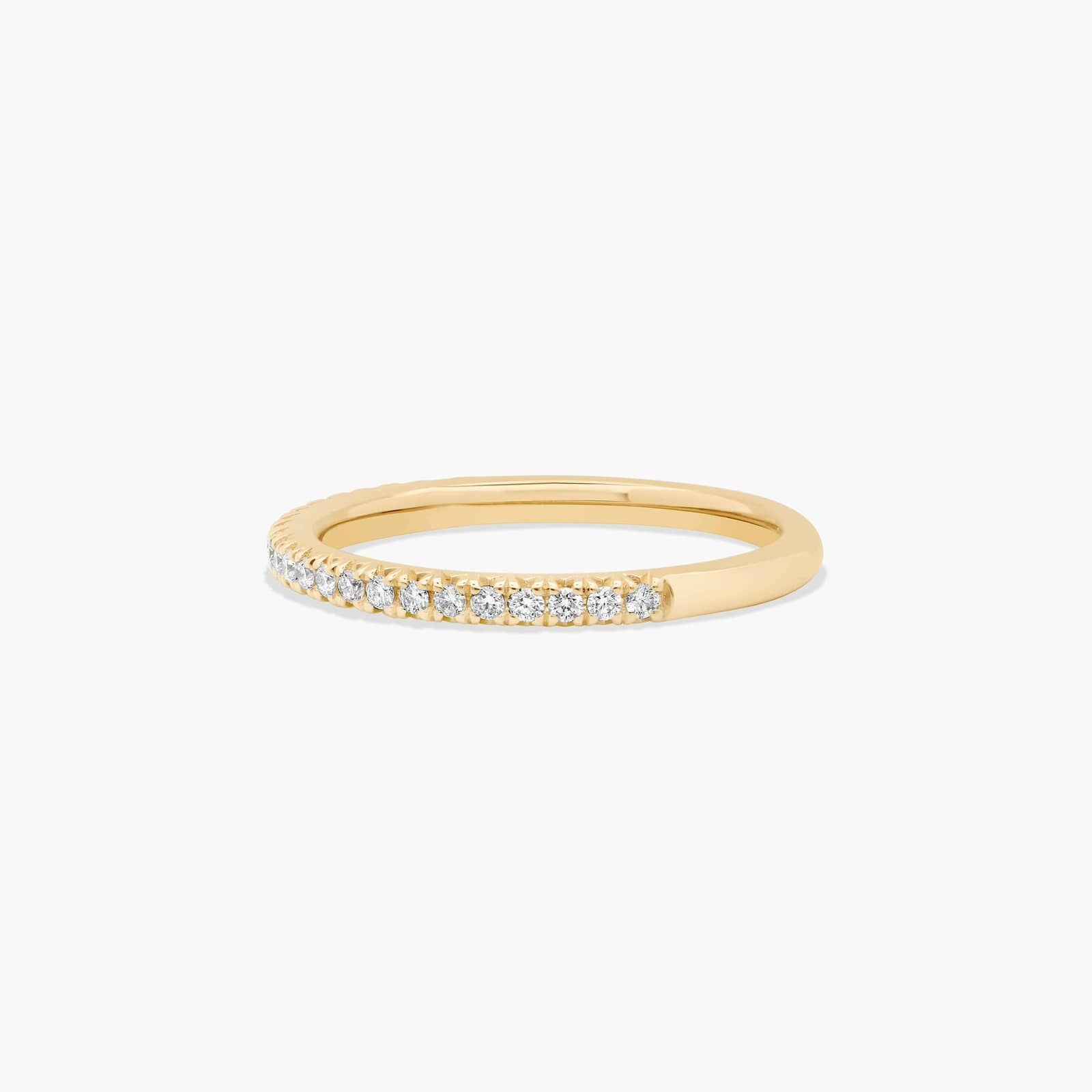 Classic Half Eternity Wedding Band | Round Moissanite