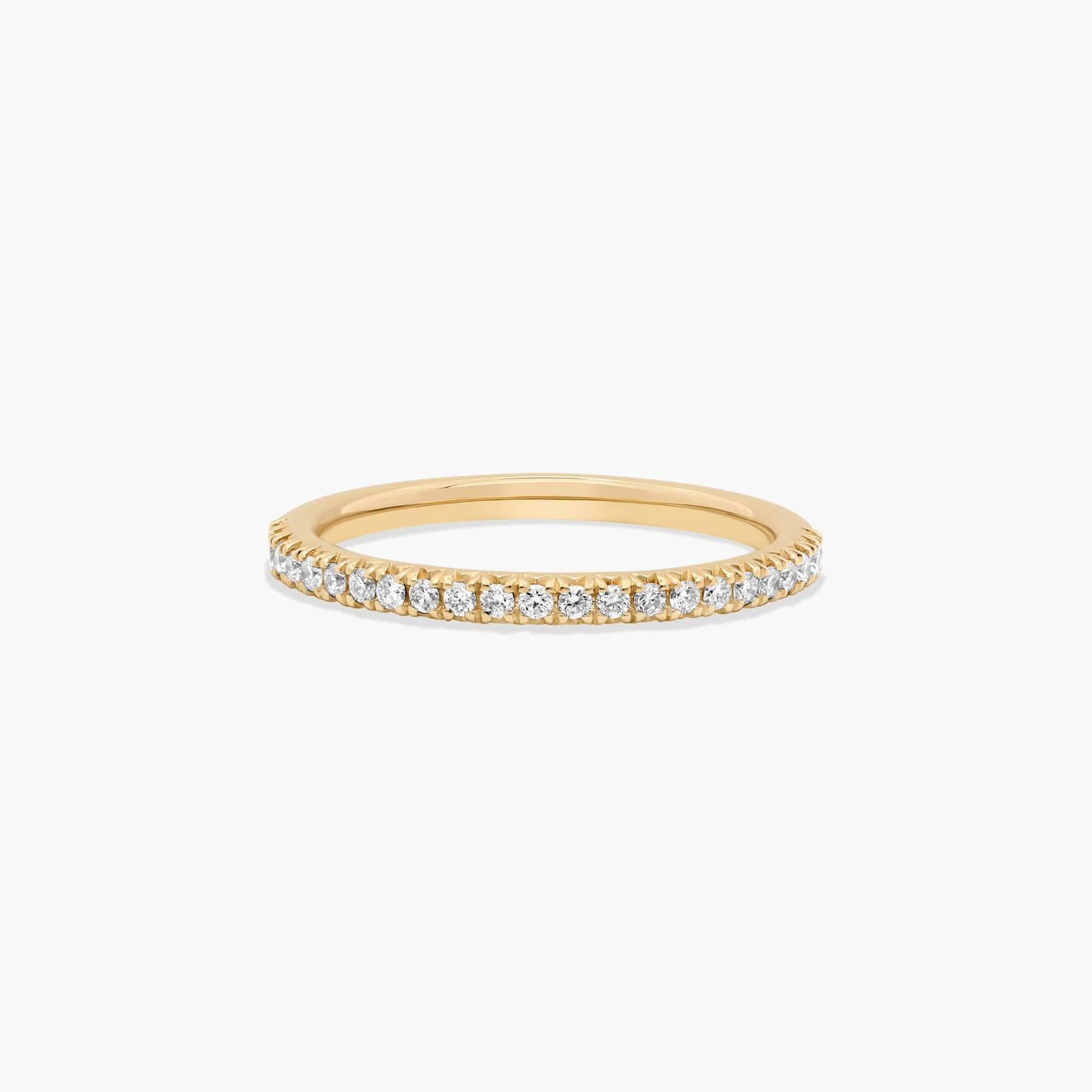 Classic Half Eternity Wedding Band | Round Moissanite
