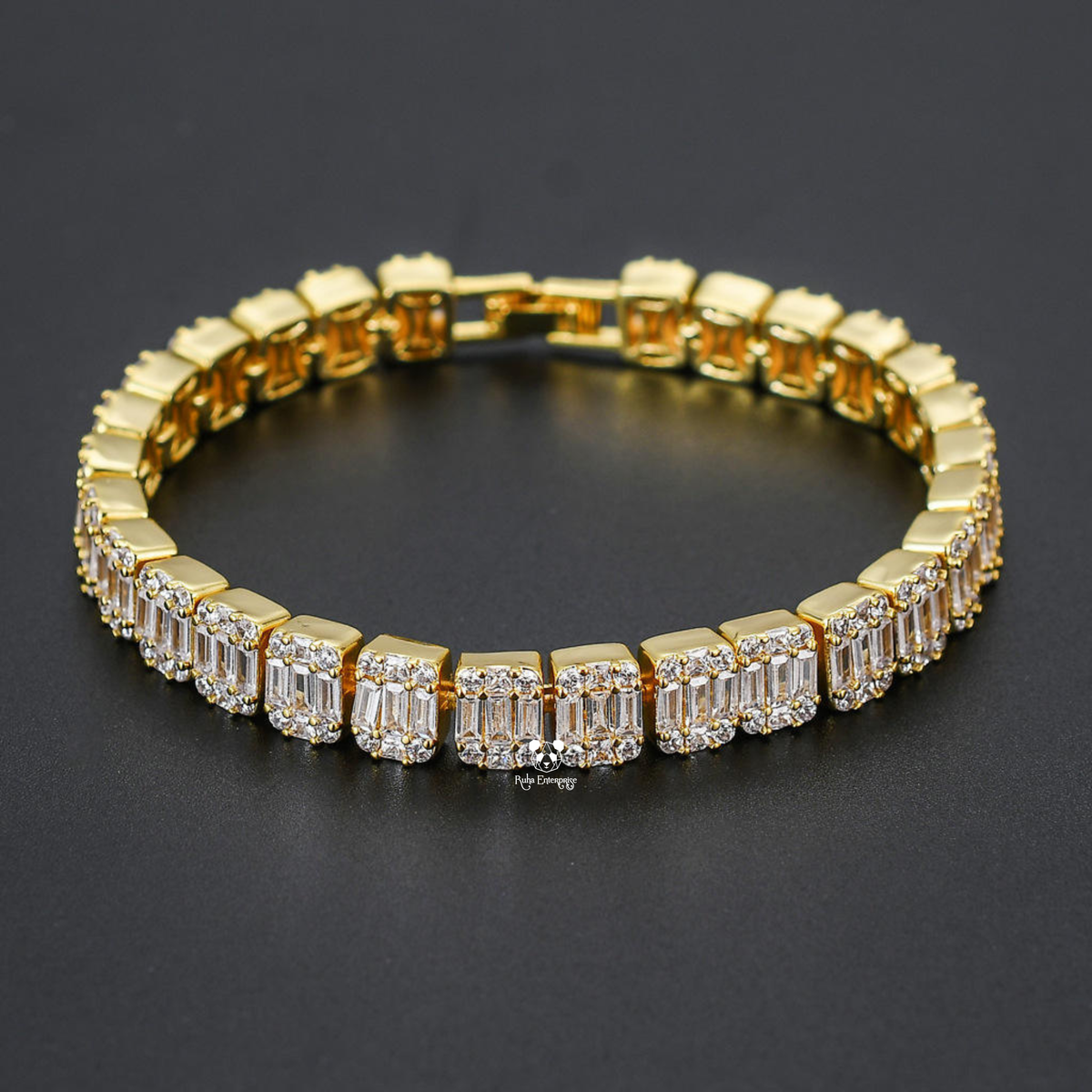 9MM Baguette & Round Moissanite Necklace & Bracelet Set | 925 Sterling Silver