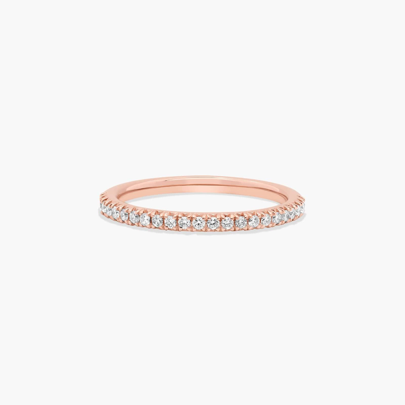 Classic Half Eternity Wedding Band | Round Moissanite