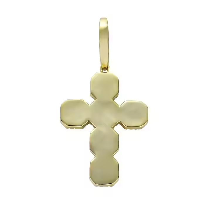 Luxury Round Cut Cross Pendant 925 Sterling Silver Hip Hop style jewelry