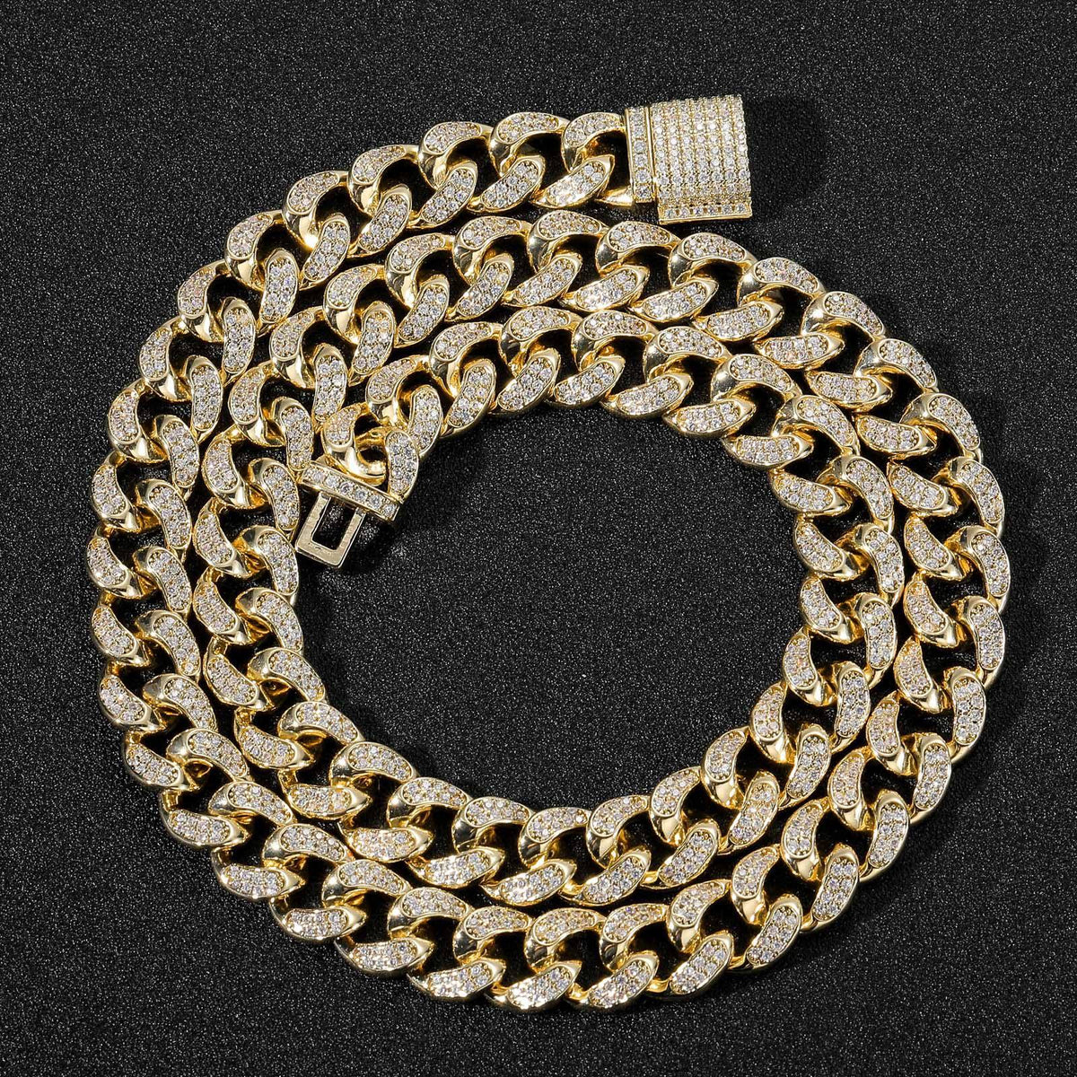 12MM Moissanite Cuban Link Chain & Bracelet Set | 925 Sterling Silver Hip Hop Jewelry