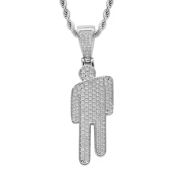 Luxury Round Cut Moissanite Pendant 925 Sterling Silver