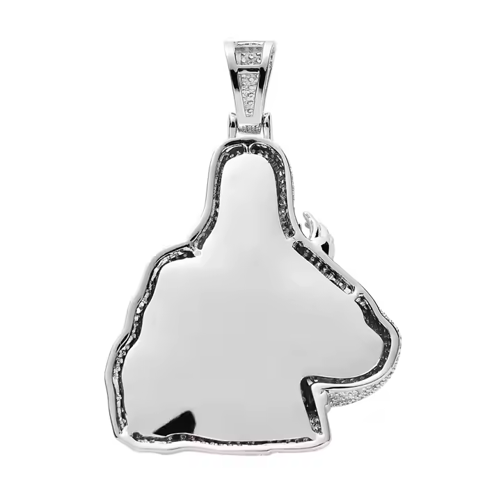 Hip Hop Half Body Jesus Pendant 925 Sterling Silver Moissanite