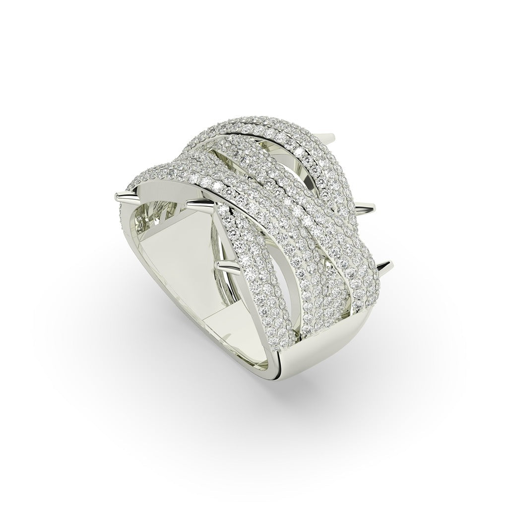 Luxury Thorn Moissanite Ring 925 Sterling Silver Rose Gold
